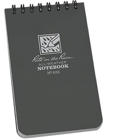 Rite In The Rain 3 x 5 in. Top Spiral Book - Grey 359982